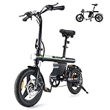  isinwheel U1 Electric Bike for Adults 750W Peak Motor, 20 mph Folding Ebike, 14' Adults Electric Bicycles...