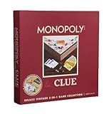 WS Game Company Monopoly and Clue 2-in-1 Deluxe Vintage Edition