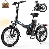 VARUN Electric Bike - Peak 750W Folding Ebike for Adults Up to 40 Miles 20MPH, 48V Removable...